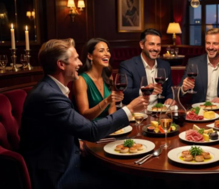 Guests enjoying an evening of dining, cocktails and conversation at TheKitchenTablle